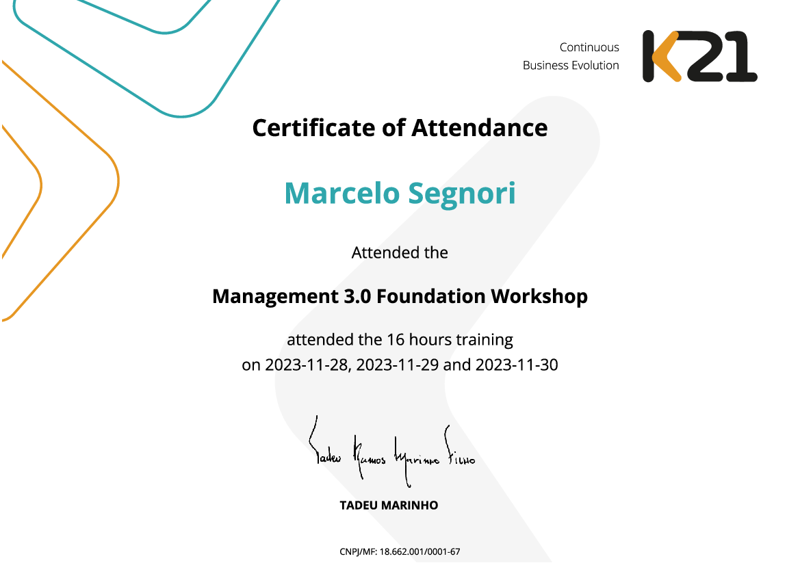 Certificado K21